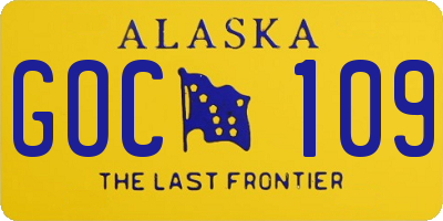 AK license plate GOC109