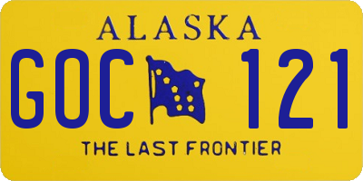 AK license plate GOC121