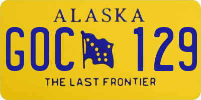 AK license plate GOC129