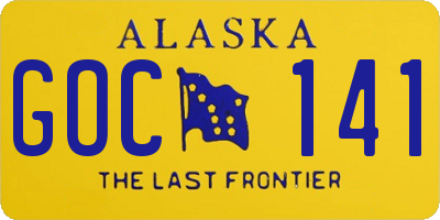 AK license plate GOC141