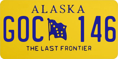 AK license plate GOC146