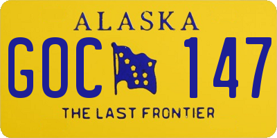 AK license plate GOC147