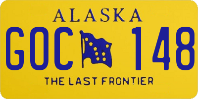 AK license plate GOC148