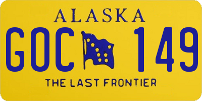 AK license plate GOC149