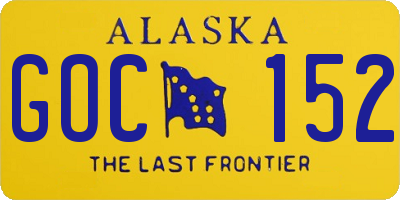 AK license plate GOC152