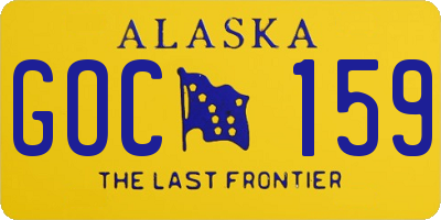 AK license plate GOC159