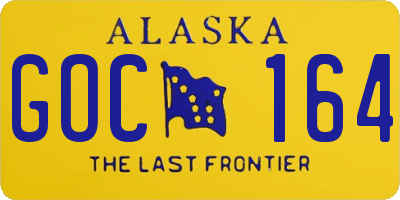 AK license plate GOC164