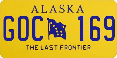 AK license plate GOC169