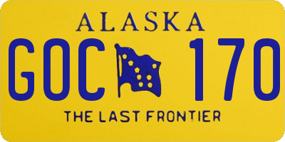 AK license plate GOC170