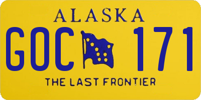 AK license plate GOC171
