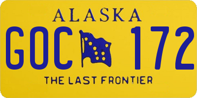 AK license plate GOC172