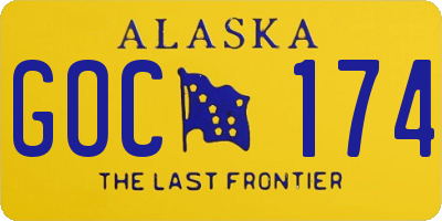 AK license plate GOC174