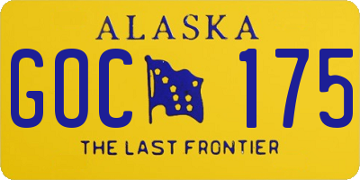 AK license plate GOC175