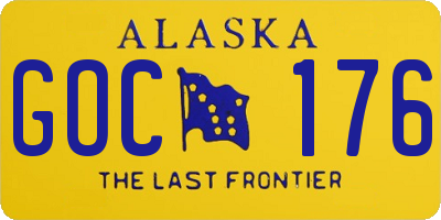 AK license plate GOC176