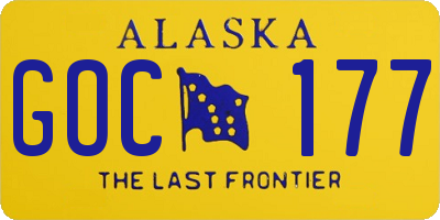 AK license plate GOC177