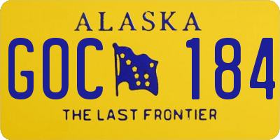 AK license plate GOC184
