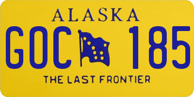 AK license plate GOC185