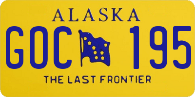 AK license plate GOC195