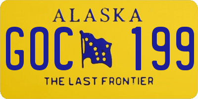 AK license plate GOC199