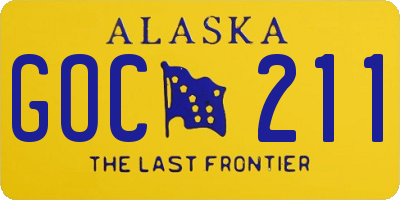 AK license plate GOC211