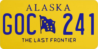 AK license plate GOC241