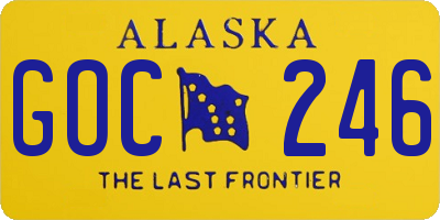 AK license plate GOC246