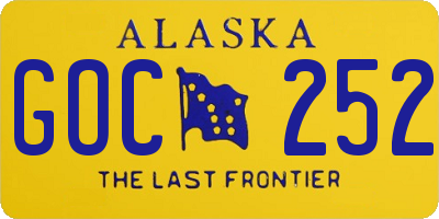 AK license plate GOC252