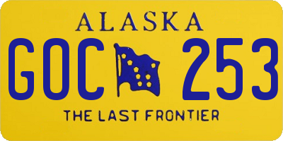 AK license plate GOC253