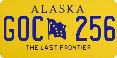 AK license plate GOC256