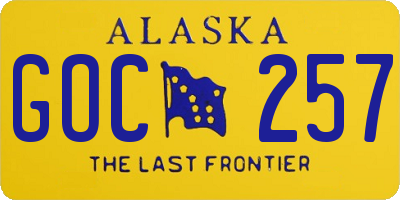 AK license plate GOC257