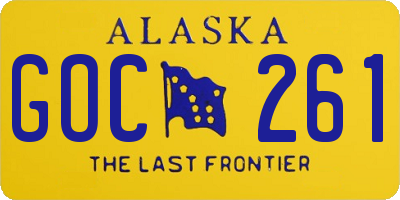 AK license plate GOC261