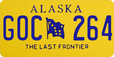 AK license plate GOC264