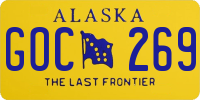 AK license plate GOC269