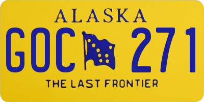 AK license plate GOC271