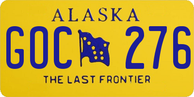 AK license plate GOC276