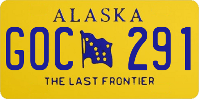 AK license plate GOC291