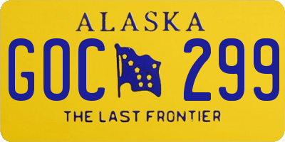 AK license plate GOC299