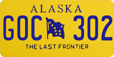 AK license plate GOC302