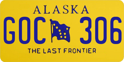 AK license plate GOC306
