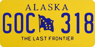 AK license plate GOC318