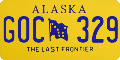 AK license plate GOC329