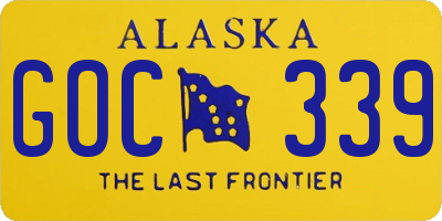 AK license plate GOC339