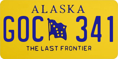 AK license plate GOC341
