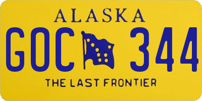 AK license plate GOC344
