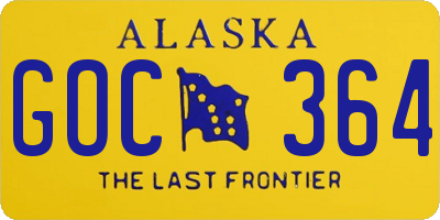 AK license plate GOC364