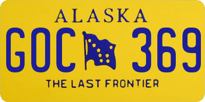 AK license plate GOC369