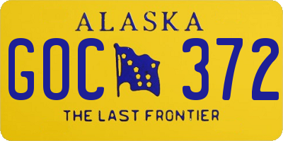 AK license plate GOC372