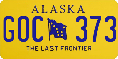 AK license plate GOC373