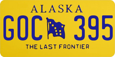 AK license plate GOC395