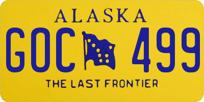 AK license plate GOC499